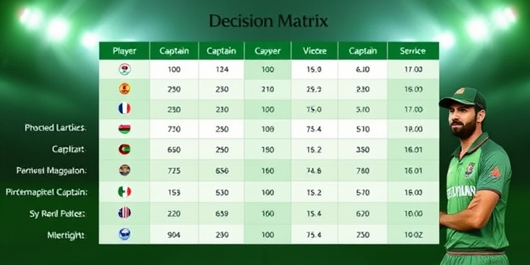 Battery Bet captain decision matrix